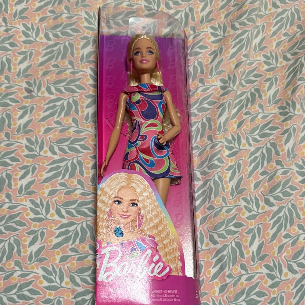 230 Barbie in Psychedelic Pink and Blue Dress